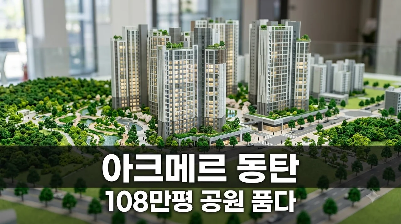 아크메르 동탄 분양 임박! 108만㎡ 공원 품은 역세권의 정체는..