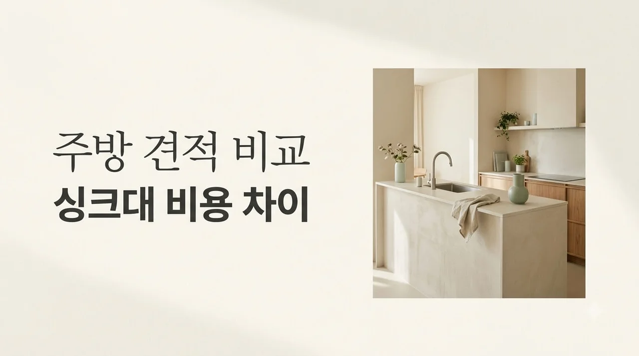 서대구역센텀화성파크드림 싱크대·주방 공사 비용 견적 차이