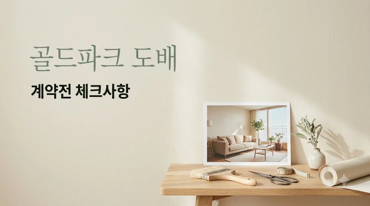 대구 수성구 캐슬골드파크4단지 도배 추천업체 및 계약 전 필수 체크리스트