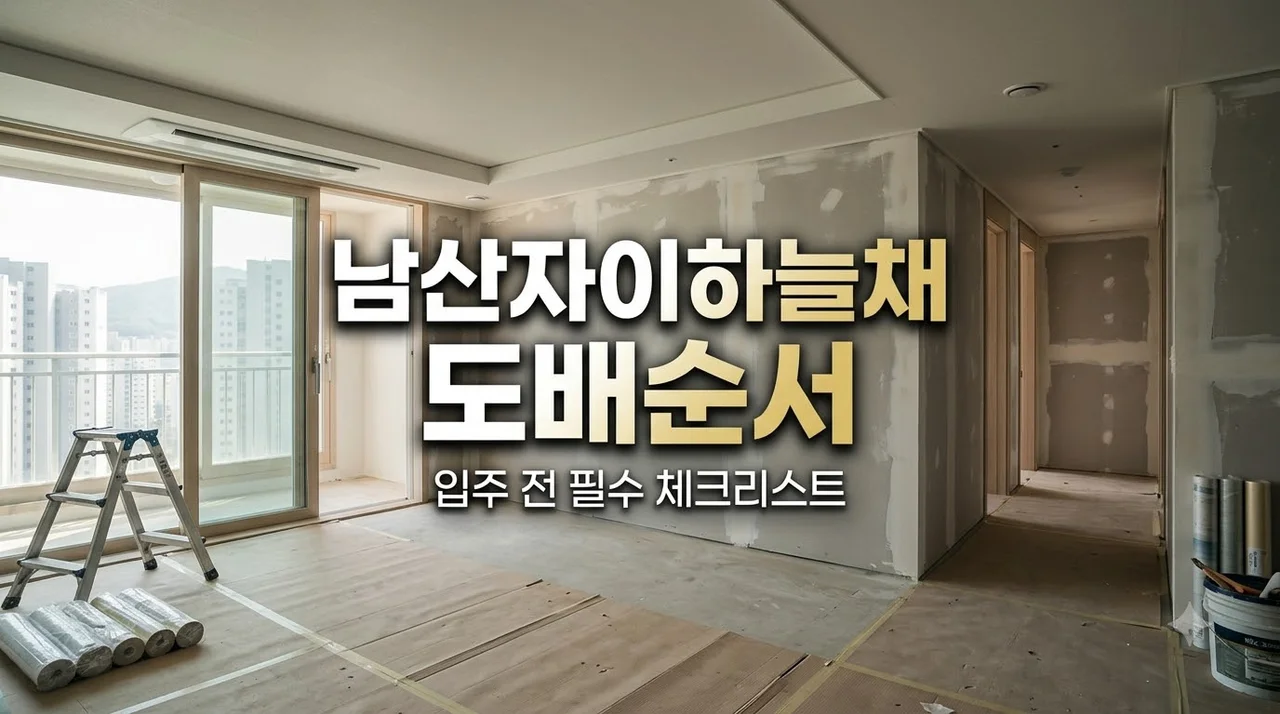 대구 중구 남산자이하늘채 입주 전 도배 공사 순서와 완벽 가이드
