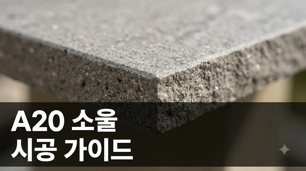 A20 소울 포세린 타일 완벽 시공 가이드: 규격부터 시공법 총정리