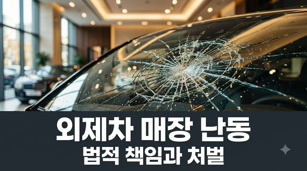 외제차 매장 난동 사건 전말과 법적 처벌 수위 총정리