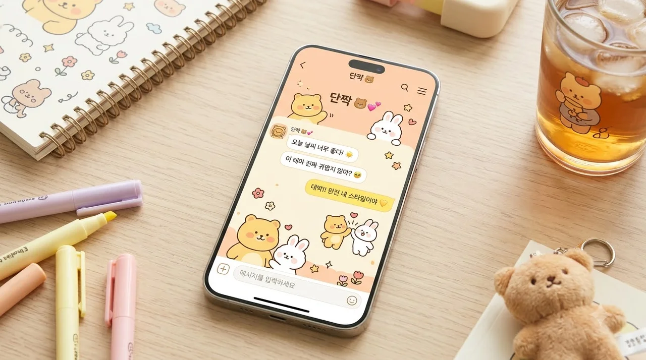 한정선 랏코 카톡테마 다운로드 방법과 적용 꿀팁