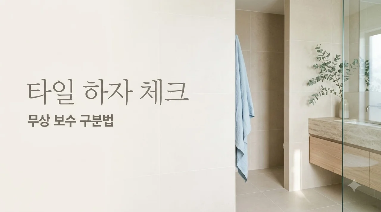 동대구더센트로데시앙 타일 하자보수 vs 유상 인테리어 체크