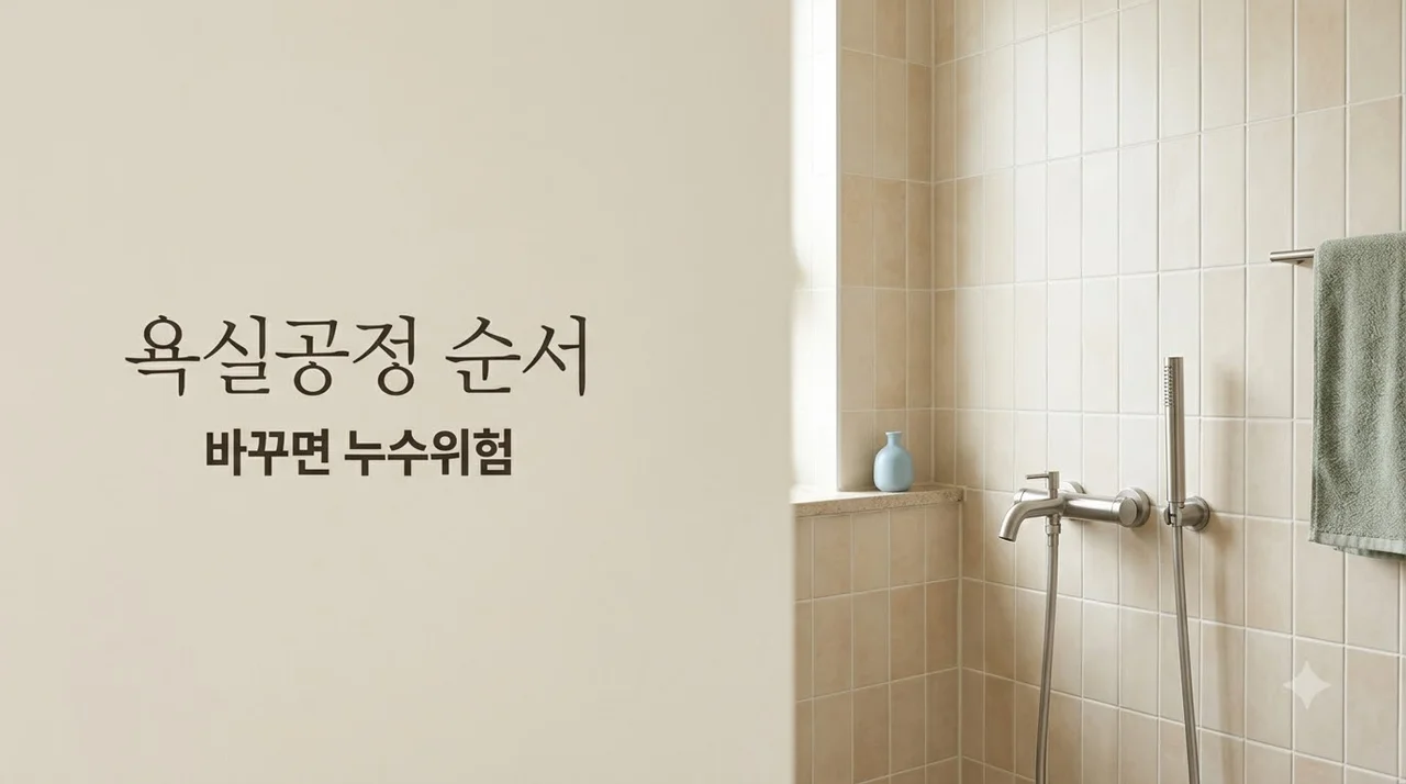 대구 두류스타힐스 욕실 리모델링 순서 뒤바뀌면 생기는 문제