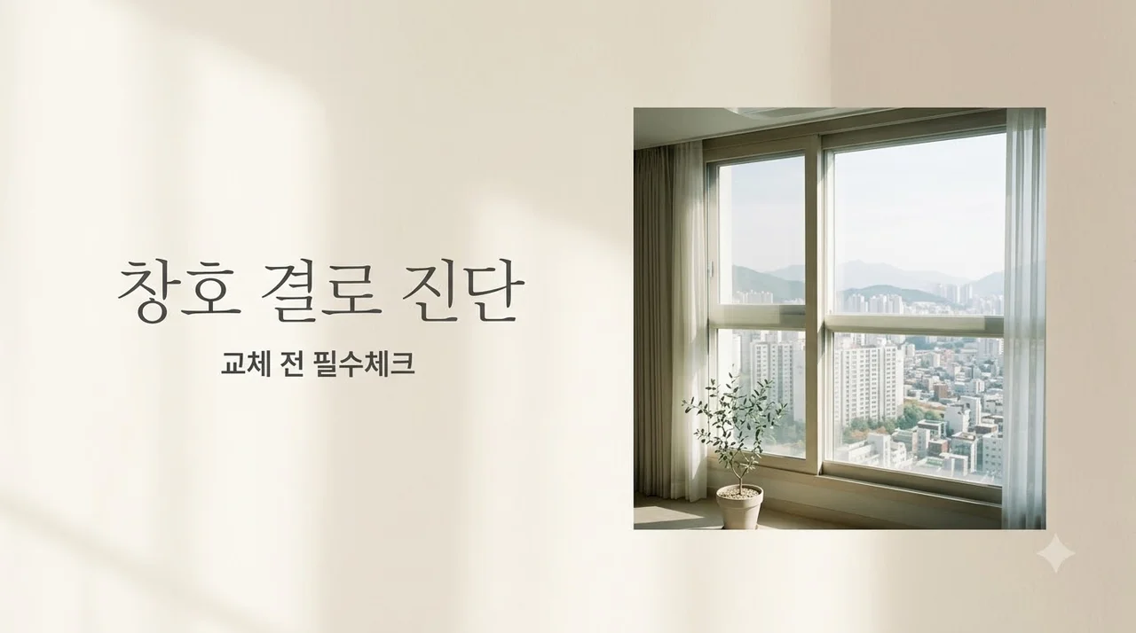 대명역센트럴엘리프 샷시 교체 전 결로 환기 원인 구별법
