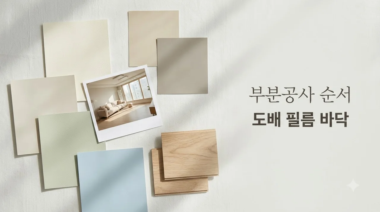 월배e-편한세상 도배·필름·바닥 부분공사 순서 및 마감 비결