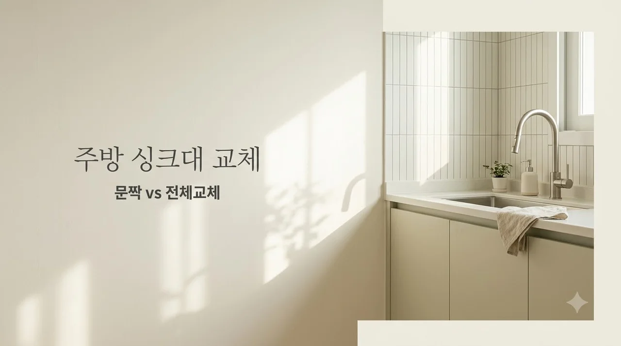 대구 달성군 제일풍경채센트럴 싱크대 주방 문짝 몸통 하드웨어 교체 기준