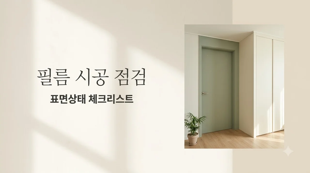 더샵리비테르1차 인테리어필름 시공 전 문·문틀·붙박이장 점검표