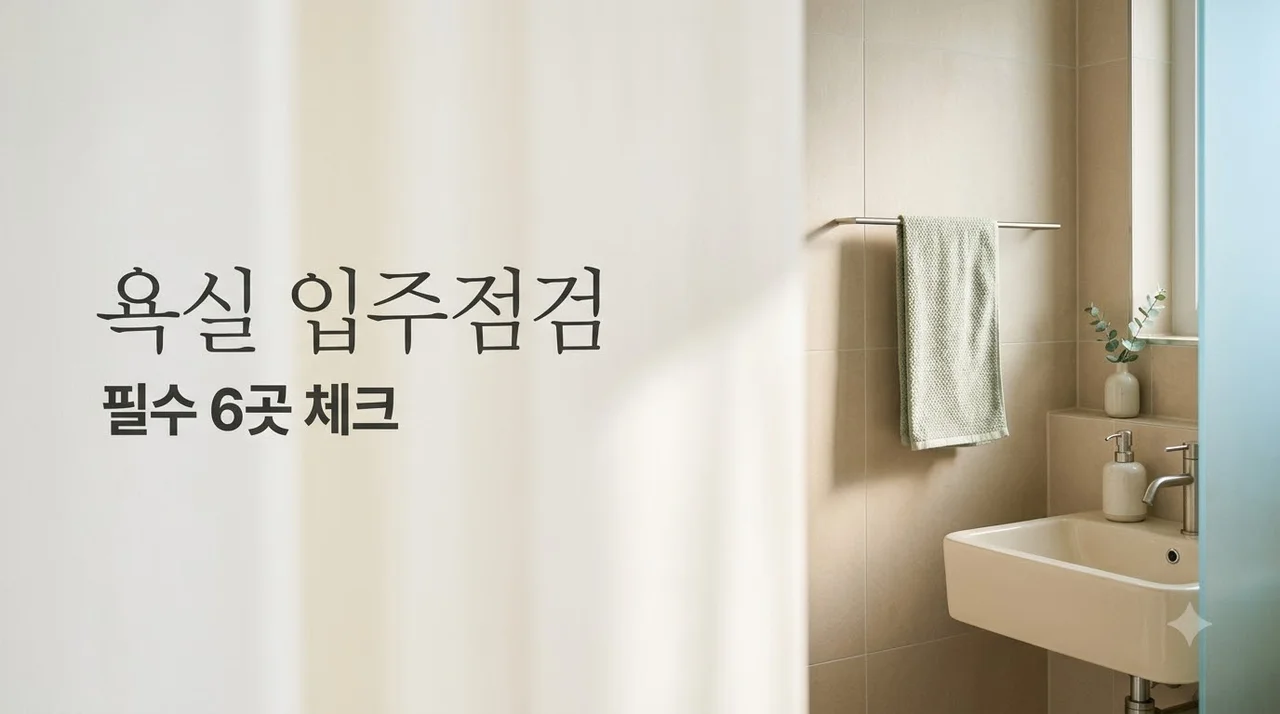 동대구반도유보라 욕실 줄눈·실리콘·환기 입주 전 필수 점검 6곳