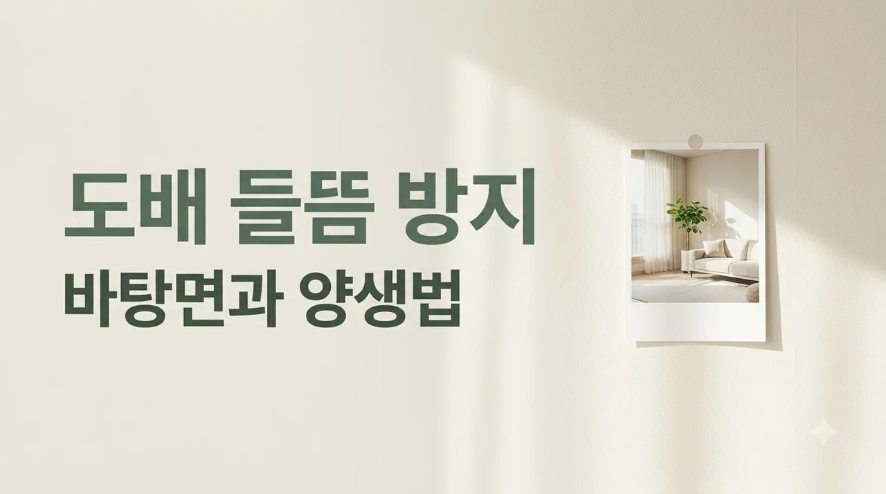 서대구역화성파크드림 도배 벽지 들뜸 줄이는 바탕면 양생 팁
