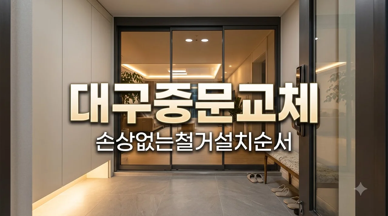 대구 서구 e편한세상두류역 중문·문교체 바닥 도배 보존 철거 순서