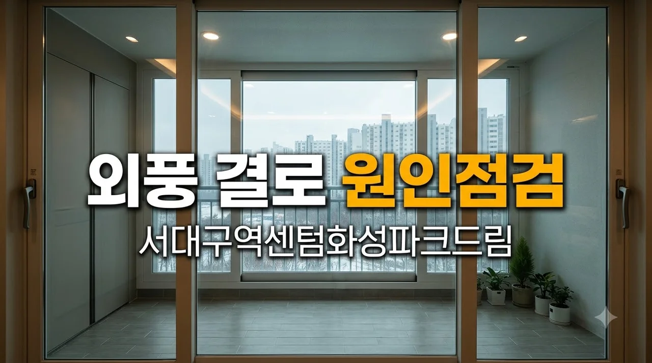 서대구역센텀화성파크드림 코킹·베란다단열 외풍 결로 원인 점검 순서