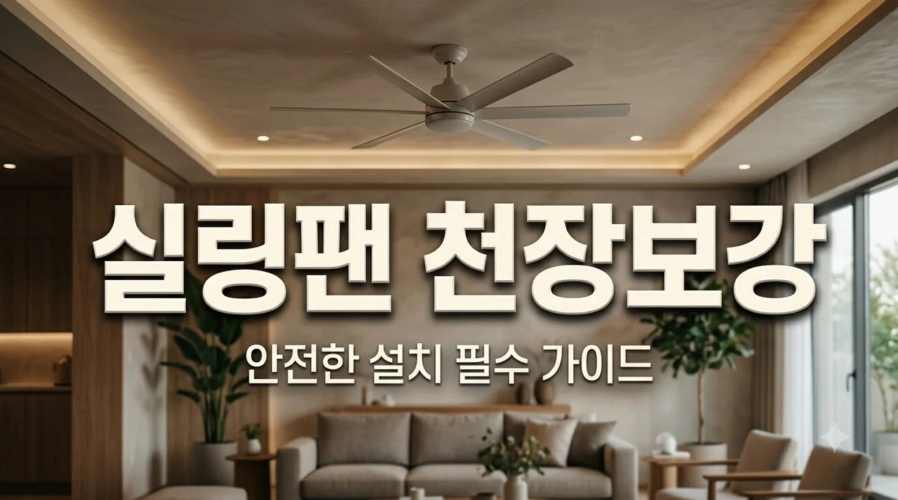 대구 서구 서대구역화성파크드림 실링팬 설치 전 천장보강 필수 체크리스트