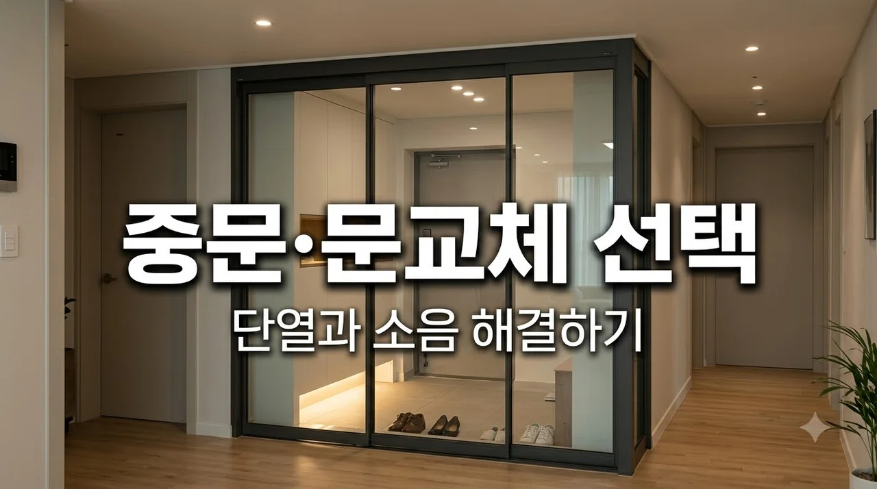 대구 북구 대구오페라스위첸 중문·문교체, 단열·소음·동선 중 무엇을 우선할까?