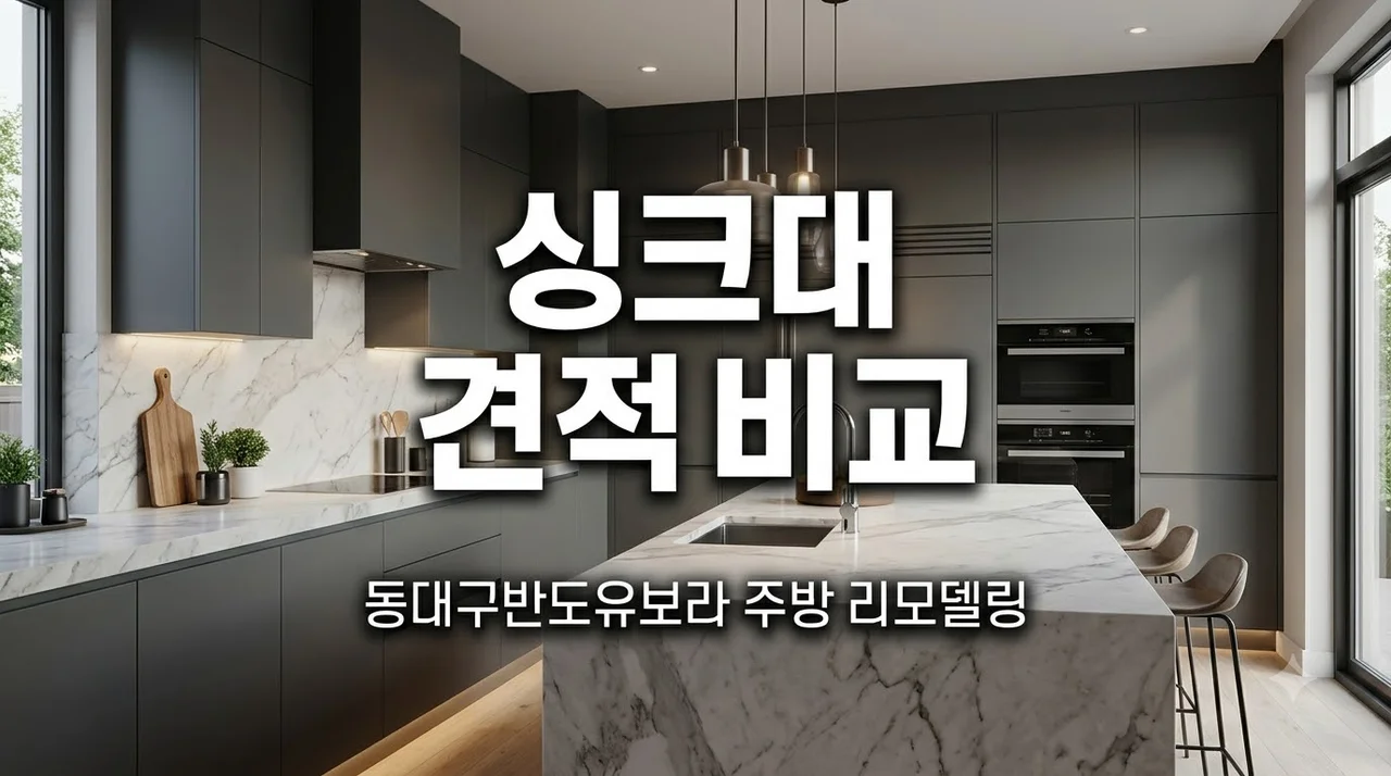 동대구반도유보라 싱크대 주방 리모델링 비용과 견적 차이 분석