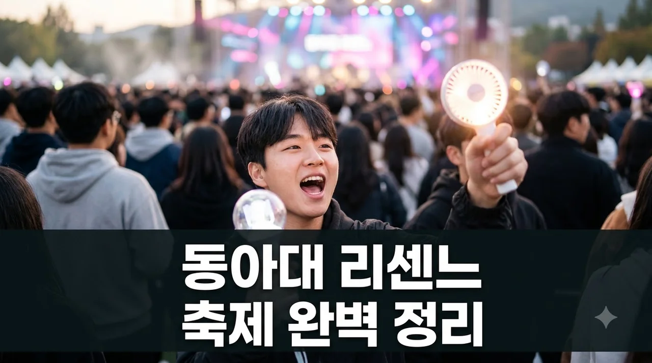동아대 리센느 축제 공연 일정 라인업 및 명당 관람 꿀팁