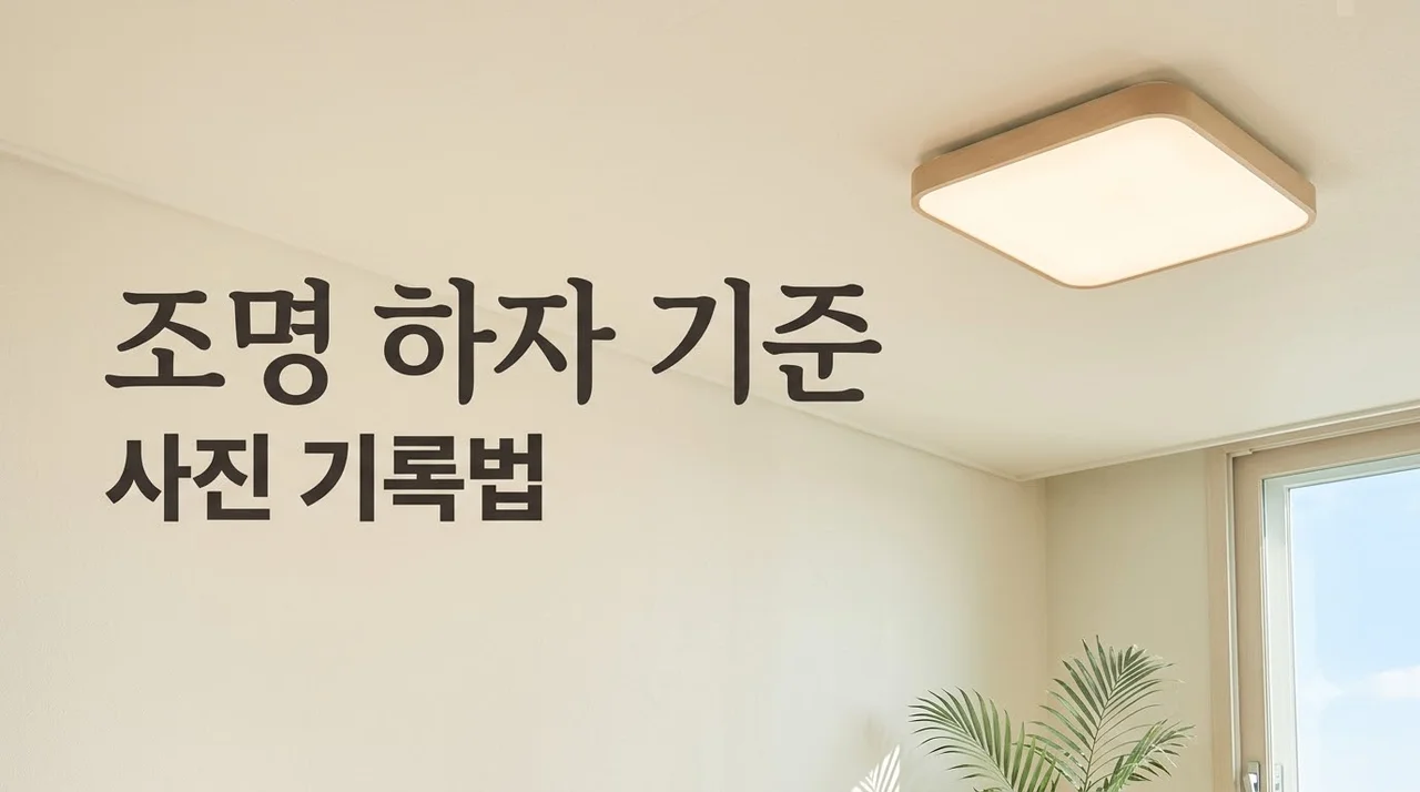 제일풍경채센트럴 조명 하자보수와 추가공사 사진 기록 꿀팁