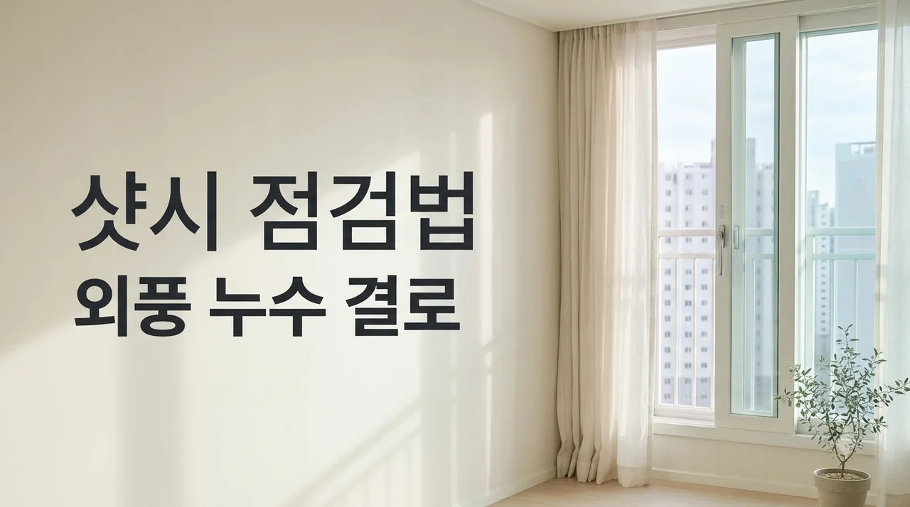 대구 북구 복현아이파크 샷시 누수 결로 외풍 원인별 점검 순서