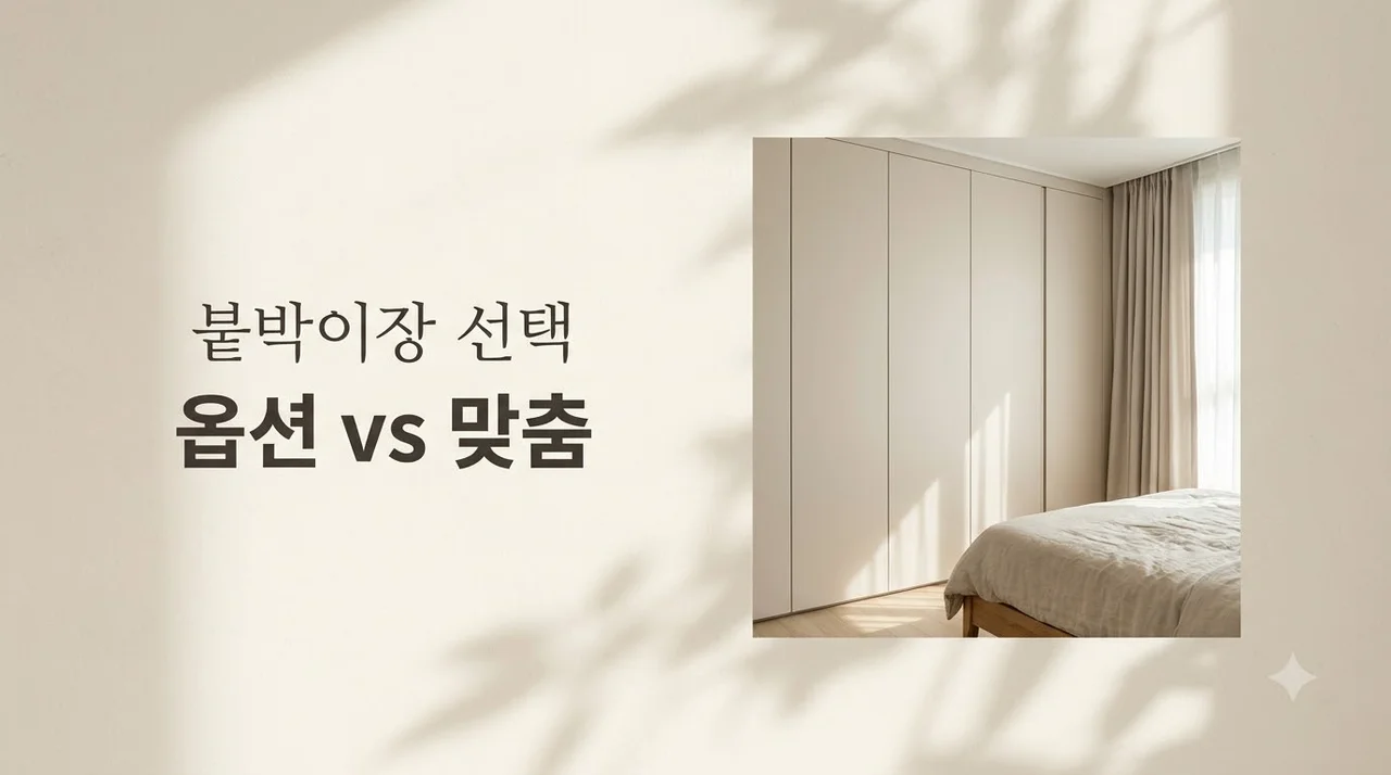 수성자이르네 붙박이장 옵션 유지 vs 맞춤 제작 완벽 비교