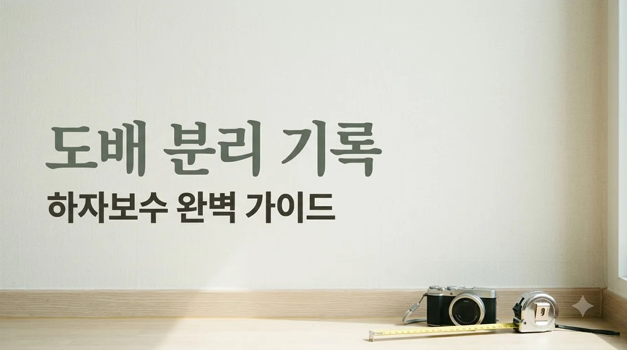 대구 남구 힐스테이트앞산센트럴 도배 하자보수와 색상 변경 분리 기록법