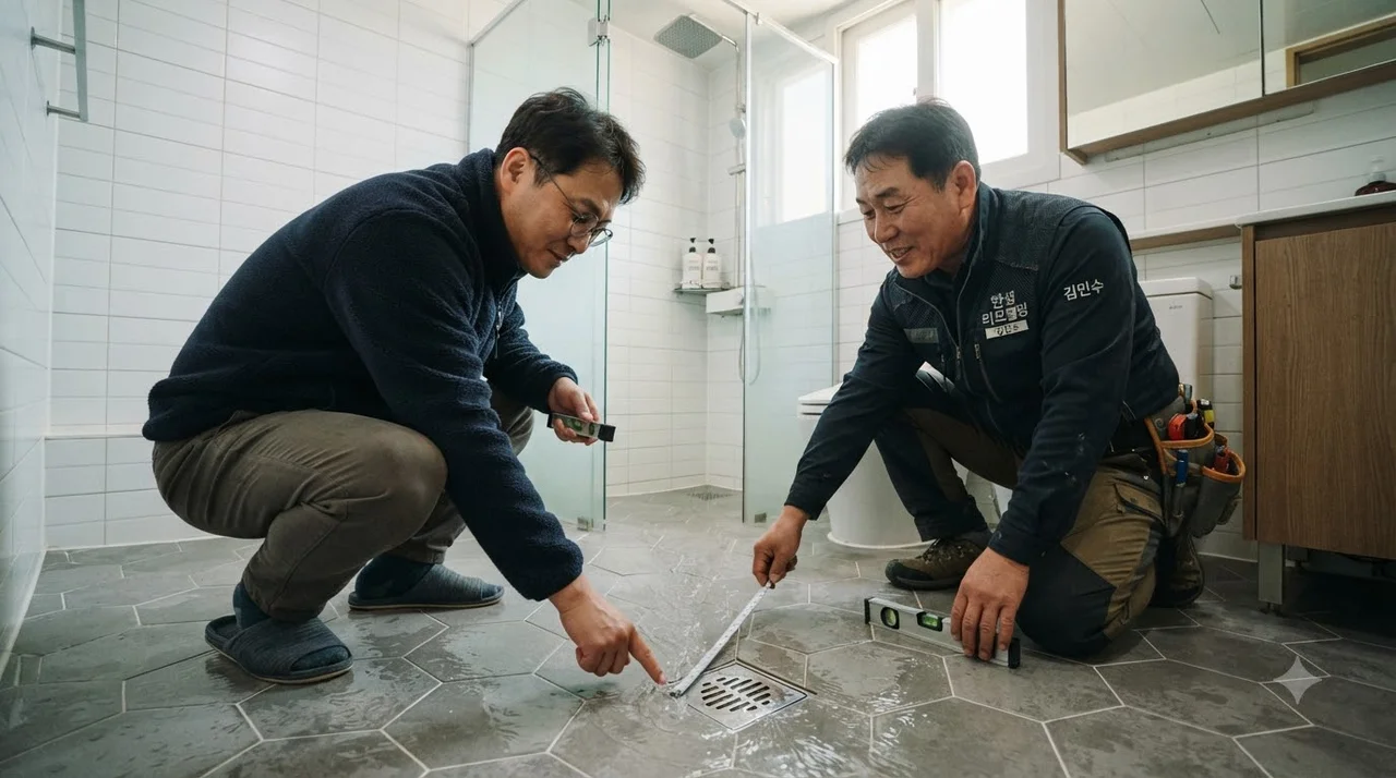타일 색보다 중요한 청소동선과 배수 구조의 비밀