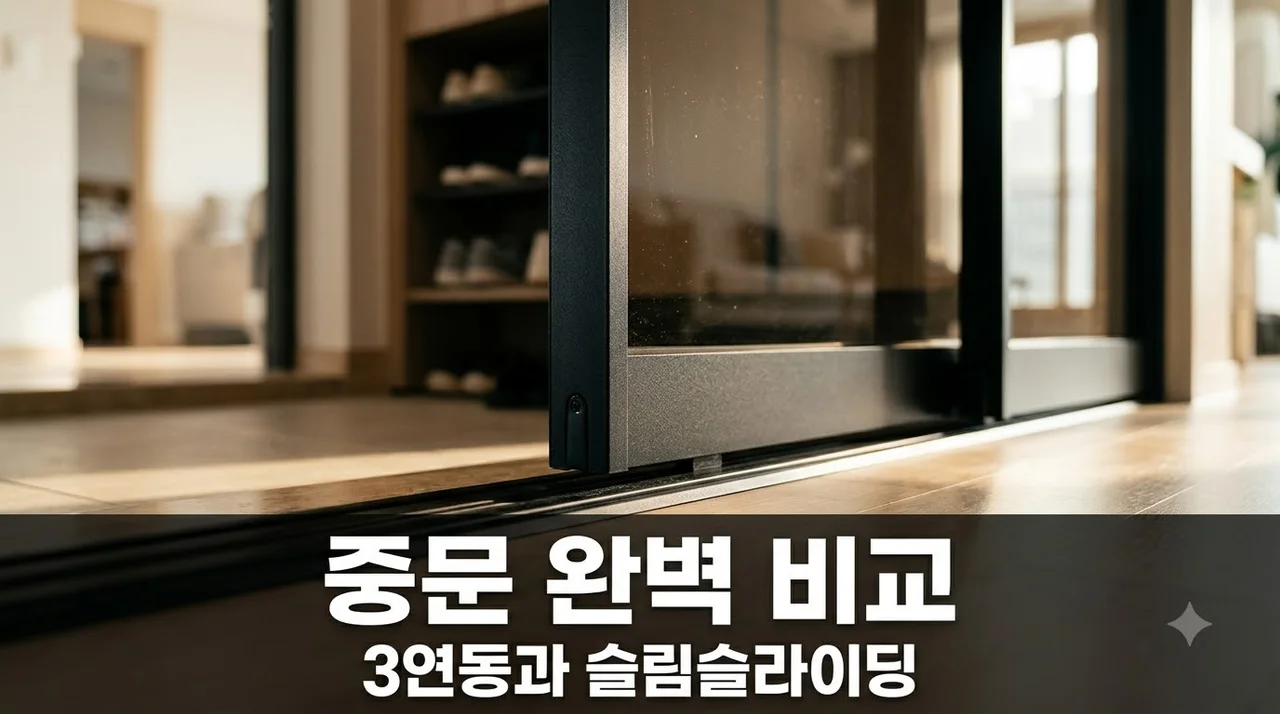 대구 중구 대신센트럴자이 중문 3연동과 슬림슬라이딩 비교