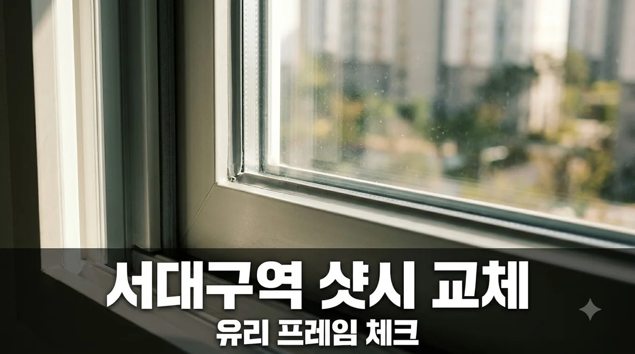 대구 서구 서대구역센텀화성파크드림 샷시 교체 범위 체크리스트