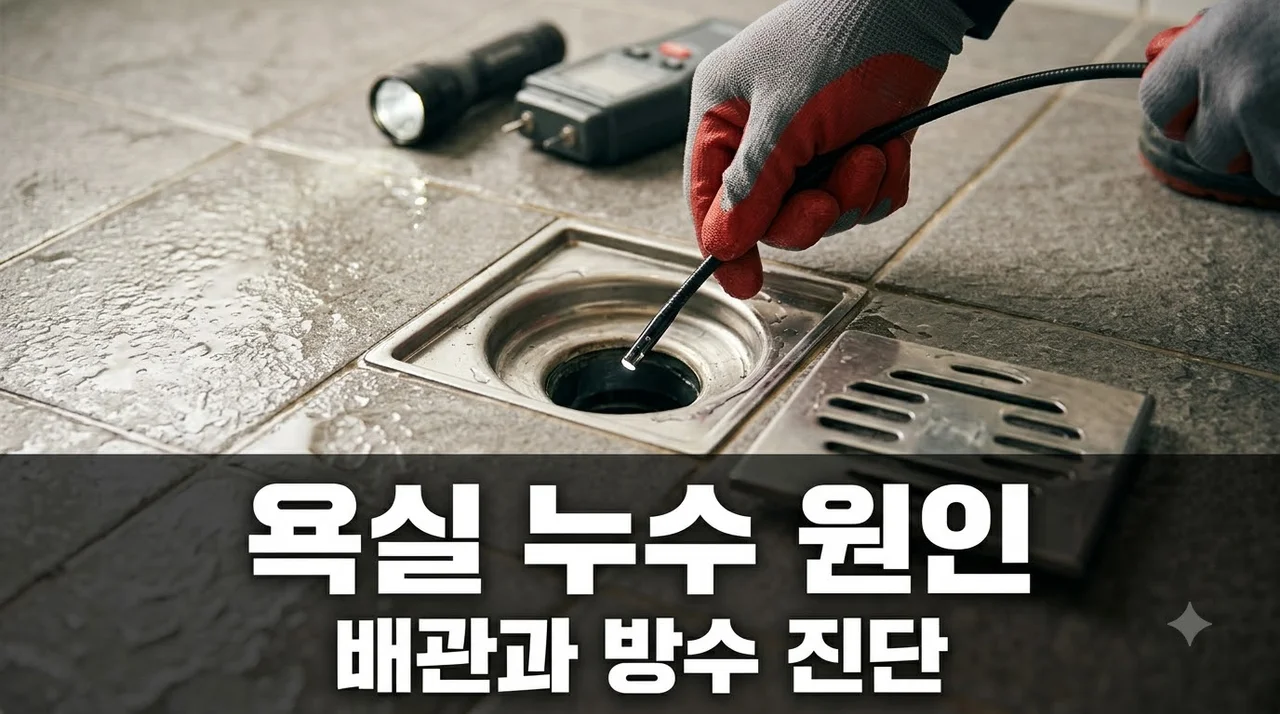 대구 북구 침산화성파크드림 욕실 누수 원인 찾기 공용·세대·방수 순서