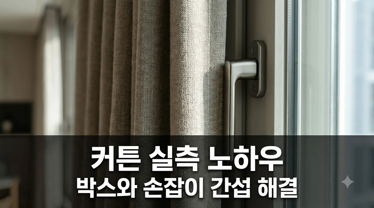 월성삼정그린코아에듀파크 커튼·블라인드 박스 깊이와 손잡이 실측법