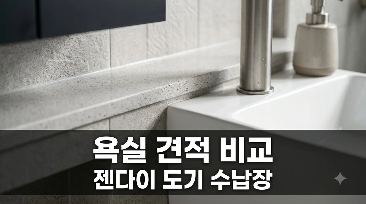 대구 서구 e편한세상두류역 욕실 리모델링 젠다이 도기 수납장 견적 비교법
