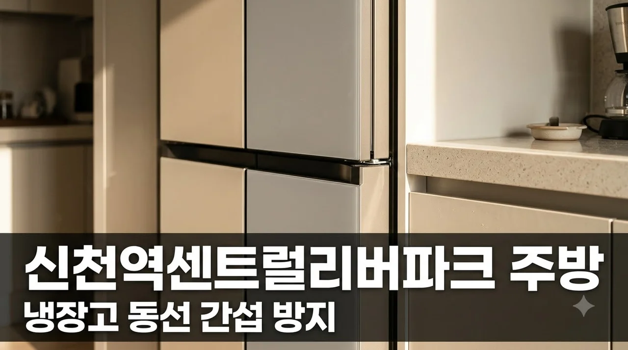 대구 동구 신천역센트럴리버파크 주방 실측표로 동선 간섭 막기