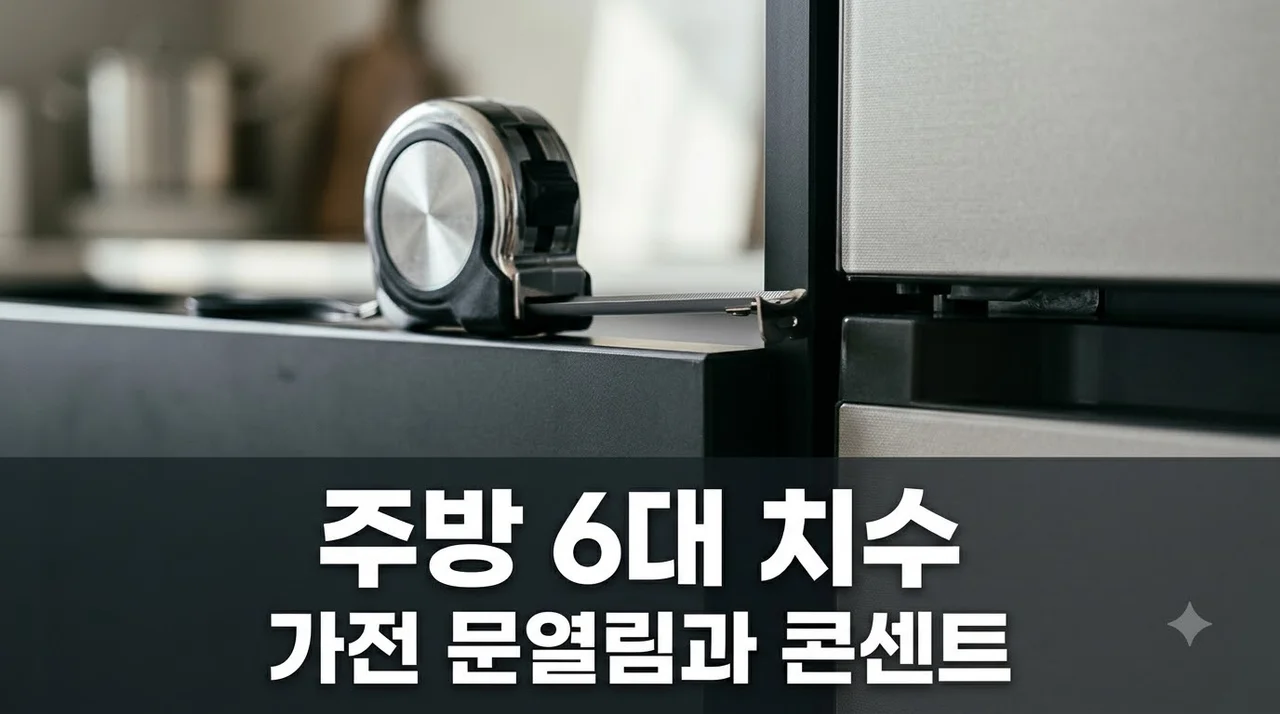 남산자이하늘채 주방 싱크대 리모델링 냉장고장 전 6대 치수 가이드