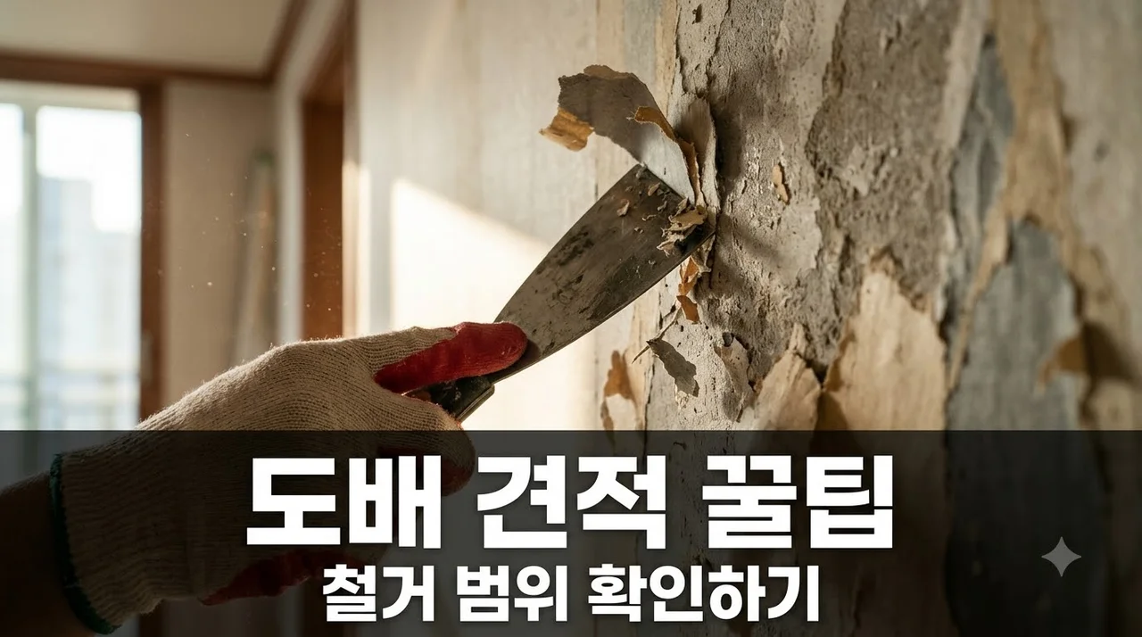 대구 서구 서대구센트럴자이 도배 견적 팁, 퍼티와 곰팡이 철거 범위 확인하기