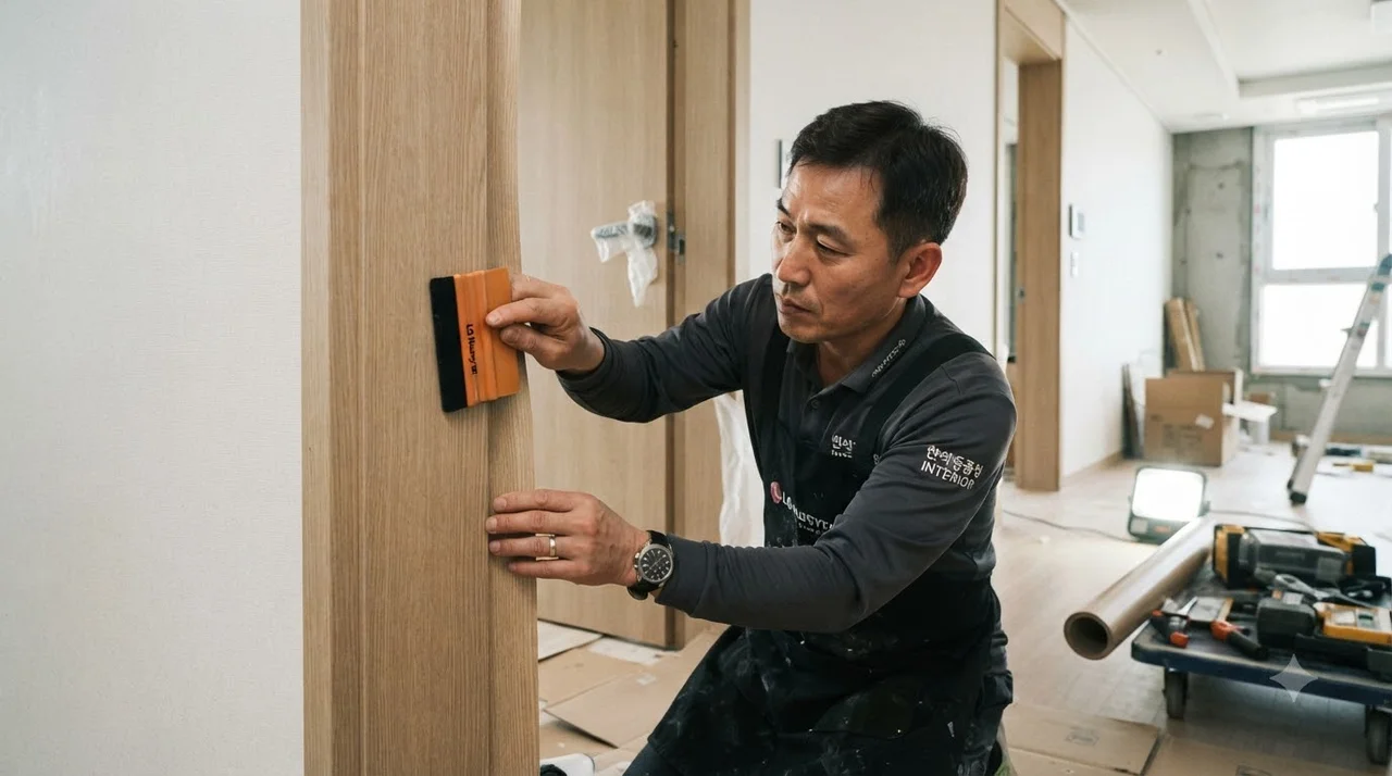 1단계: 필름 시공 및 목공 공정 시 실측을 한 번으로 줄이는 팁